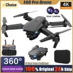 E88Pro 전문가용 RC 드론 1080P 광각 듀얼 HD 카메라 접이식 RC 헬리콥터 와이파이 FPV 높이 유지 앞치마