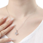 비쥬홀릭 실버925 백금도금 큐빅 안젤라 목걸이