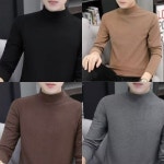 남성 스판소재 반목 폴라 데일리 베이직 티셔츠
