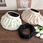 준캡 성인모자 꽃도트머리띠썬캡 돌돌이 썬캡 가림막 여성 여자 모자 버킷햇
