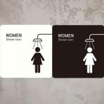 WOMEN Shower room 부착형 정사각안내판