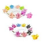 미니 머리핀 10p 왕관 집게 애견 핀 강아지 헤어