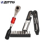 ZTTO 자전거 미니 래칫 렌치 휴대용 다기능 도구 소켓 헤드 타이어 알렌 키 T25 스크루 드라이버