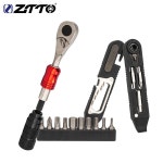 ZTTO 자전거 미니 래칫 렌치 휴대용 다기능 도구 소켓 헤드 타이어 알렌 키 T25 스크루 드라이버