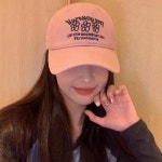 플라워 꽃 캡 모자 야구모자 y2k 비비드 볼캡 커플 무지 남녀 공용 레터링 키치한 자수