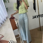 제이핏 탑와이드데님팬츠 중청M바로배송