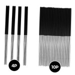 컬러 진공 젓가락 10p 세트 수저 식당용 스텐