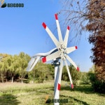 가정용 3kw 풍력 발전기 3000W 12V 수 터빈 없는 에너지 8 블레이드 윈드밀 MPPT 컨트롤러
