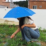 머리에 쓰는 중형 머리우산 모자 파라솔