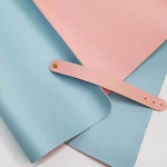 양면 베이비핑크 가죽 장패드 데스크 매트