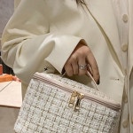 트위드 지퍼 화장품파우치 여행용 가방 생리대가방