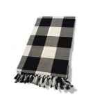 식탁보 핸드메이드 블랙화이트 1 5x2 0