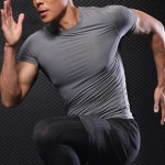 남자 반팔 요가복 상의 스판 운동복 헬스 스포츠웨어