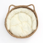 고양이 라탄 바구니 하우스 반려묘 쿠션 방석스크래쳐