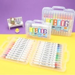 수성 마커 펜 세탁 학생 더블 헤드 소프트 컬러 아트 수채화 1 24PCS-SET