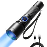 CRUNCIOT UV 손전등 라이트 USB-C 충전식 LED 자외선 라이 365NM