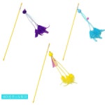 패리스독 패리스캣 뮬리 캣스틱 고양이 낚시대 깃털 장난감 색상랜덤