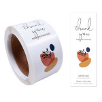 레드캣 레드캣 직사각 롤타입 땡큐 레터링 디저트 케이크 선물 포장 봉인 데코 실링 스티커 100P