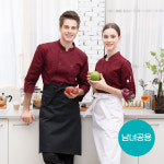 쿡션 쿡션 칠부 조리복 자주 쉐프복 쉐프웨어 조리사복 요리사 유니폼 M 95