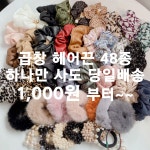 대전언니 하나만사도 곱창머리끈 곱창밴드 헤어곱창 48종 기획전 30 체크진주곱창머리끈-베이지2900