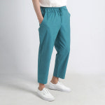 오씨엘 여름 린넨 스판 세미와이드핏 9부 밴딩팬츠 마바지 L 31 33 아쿠아