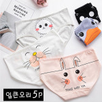 한지붕샵 여성용 학생 팬티 숙녀 팬티85 90 95 100 입큰오리P 입큰오리5P M 85