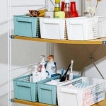 바구니 그린 수납 직사각형 소형