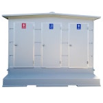 C 포세식화장실 소변기3개 간이화장실 야외화장실 공사장 캠핑장 EA-3