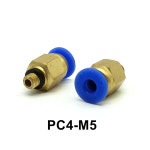 10pcs 튜브 M5 스레드 공압 피팅 퀵 조인트 커넥터 PC4-M5