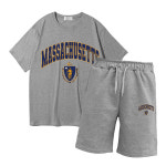 이지스튜디오 메사츄세츠 W 20수 코튼 오버핏 반팔 티셔츠 반바지 트레이닝세트