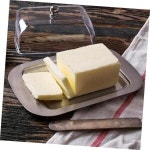 PRETYZOOM Butter Holder Large Porcelain Butter Dish Butter Plate Butter Storage Service Plate Potter