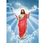 올레보 액자 캔버스형보석십자수 Diy세트 라운드 비즈 핫 제품 예수 40 x 50 cm 1세트 올레보 예수 G1225