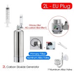 수족관 이산화탄소 발생기 시스템 CO2 반응기 키트 어항 수생 식물용 스테인리스 스틸 실린더 1L 2L