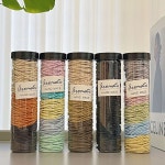 헤어머리끈 머리방울 고무줄 50p 브라운톤