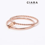 CIARA 써지컬스틸 Tufino 코일라운딩 투라인 심플 반지