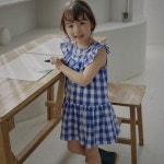 비엔베뉴 여아용 맘스메이드 진주 목걸이 주름 롱 원피스 5806 15호