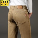 JEEP SPIRIT 지프스피릿 일자 캐주얼바지 와이드 비지니스 스판 핫픽스 카키 스타일리쉬 팬츠 J7005