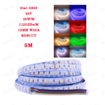 5050 RGBCCT LED 스트립 LED 칩 60 96 112 LED M IP20 IP65 IP67 방수 LED 테이프 12V 24V 48V