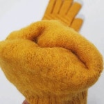 남녀공용 스마트폰 터치 니트장갑 머스타드 니트