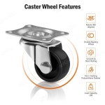 4 1 1 25 2 PVC 가구 터 세트 내마모성 음소거 범용 바퀴 360도 회전 4PCS Swivel 1 0