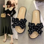 여성 리본 슬리퍼 발편한 실내화 사무실