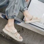 여성 남성 공용 여름 샌틀슬리퍼 통굽 발편한 버클