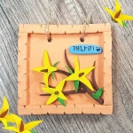 TD 데코찰흙 봄액자 시리즈4 개나리-10인 세트 DIY클레이 점토놀이 미술수업 조소수업 클레이만들기 TD