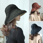 애지중지상점 와이드 코튼 양면 모자 벙거지 버킷햇 챙큰 네이비 H1002 001 H1002 001NV