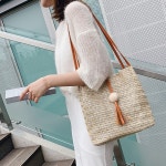 테슬 라탄백 숄더백 에코백 비치백 여름 가방