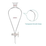 붕규산 유리 무거운 벽 원추형 분리 깔때기 29 32 조인트 PTFE 스톱 콕 2L