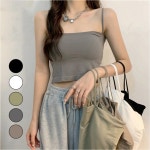 캡나시 브라캡 민소매 끈나시 튜브탑 크롭 개별포장