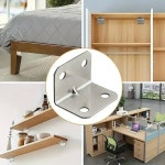 20개 앵글 철 보드 테이블 의자 캐비닛 옷장 고정 커넥터 90도 각도 철판 브래킷