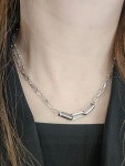 비체 컴바인 목걸이 S-SILN015W