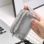 그레이 다용도 파우치백 투명 파우치 미니 메쉬